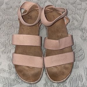 Dusty Rose Espadrilles Sandals